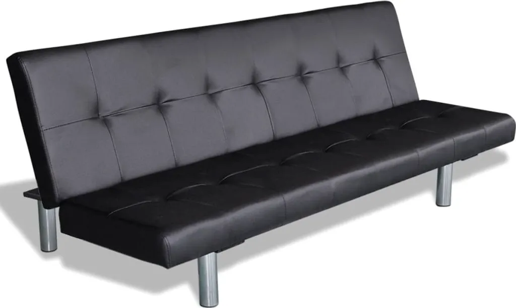 Lit d'appoint et canapé noir pour studio et chambre d'amis modulable
