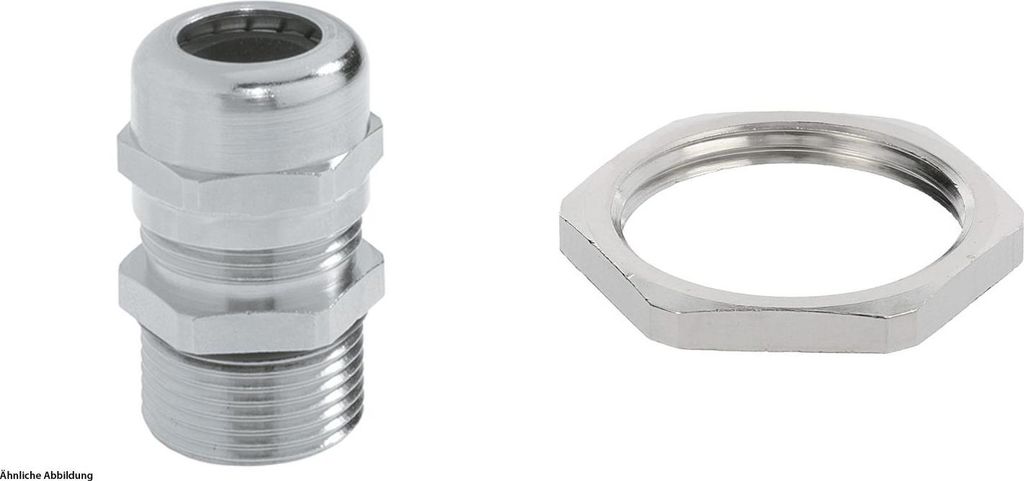 LAPP Verschraubung mit Gegenmutter PG16x1,41 lang Messing (CuZn) vernickelt Gewindelänge 12,0mm - 1 Stück