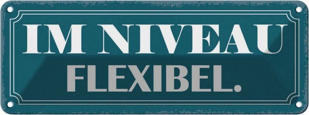 vianmo Blechschild 10x27 cm im Niveau flexibel Dekoration Spruch Zitat