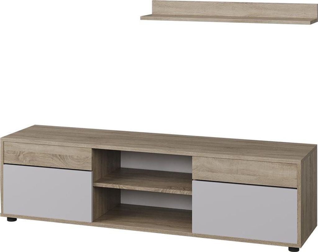 Wohnwand Vicco Berno Sonoma/Weiß 2 Teile, Model 57823 Produktbild 