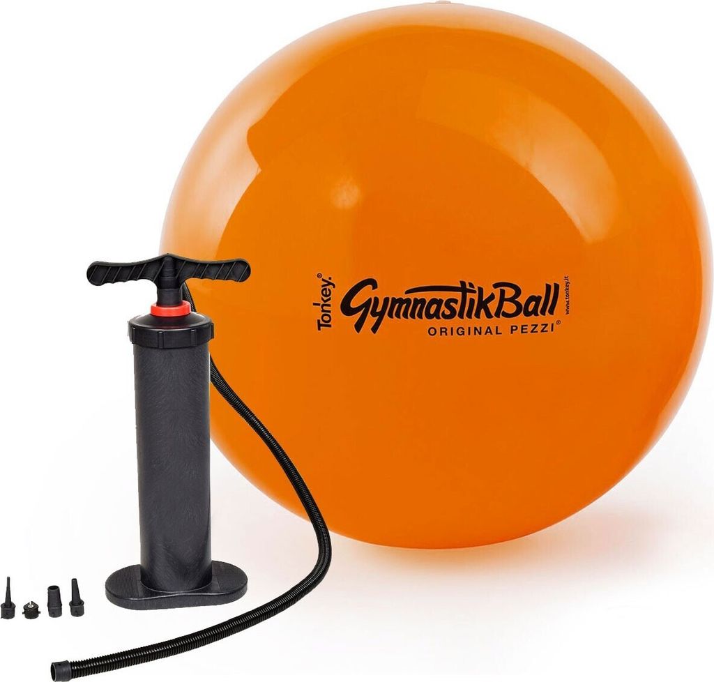 Original Pezzi Gymnastikball STANDARD m. Standpumpe - orange