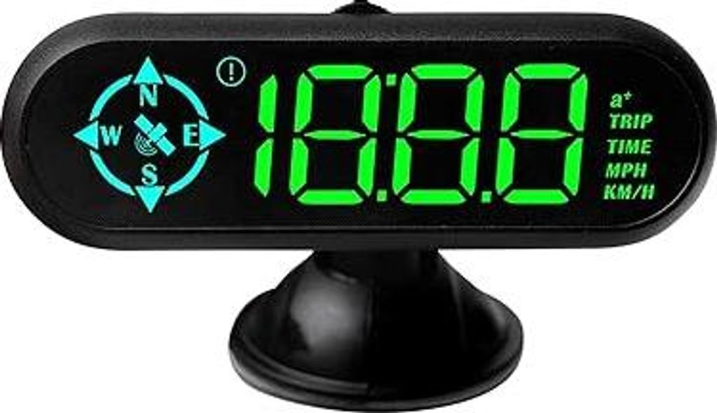 Head Up Display: Auto HUD, GPS Geschwindigkeitsmesser, Universeller Digitaler Tachometer mit Plug & Play Installation, USB-Betrieb, Auto-Brightness...