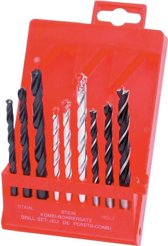 Bohrersatz-Mix jeweils 3 x 5/6/8 mm - 9 Bohrer Metall / Holz / Stein