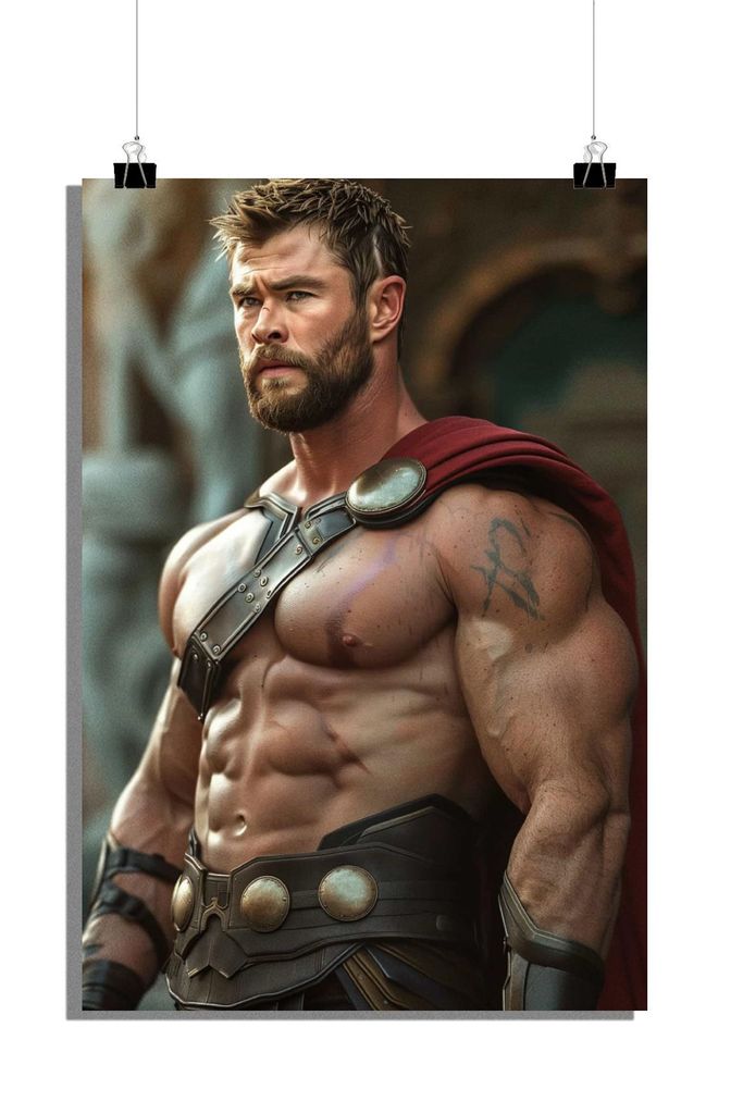 Thor Poster - Chris Hemsworth Poster - Film Poster - Superheld Poster - 51x71cm - Perfekt zum Einrahmen