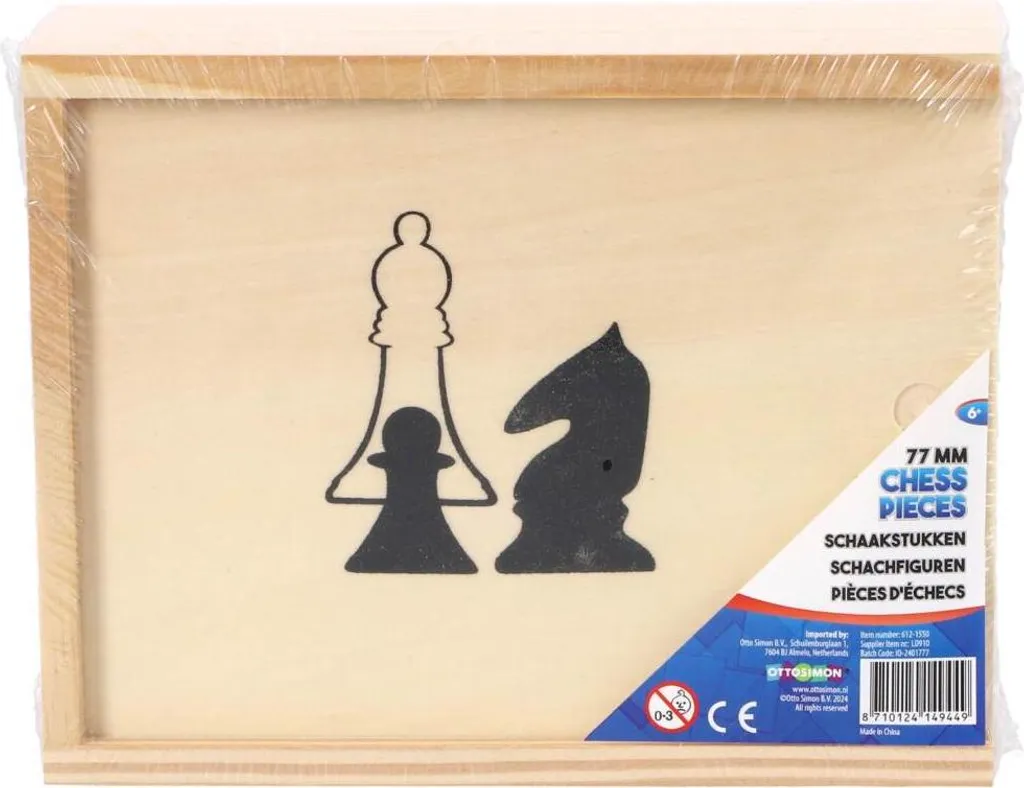 Pièces d'échecs en carton 19 x 15,5 cm : remplacez vos pièces perdues x3