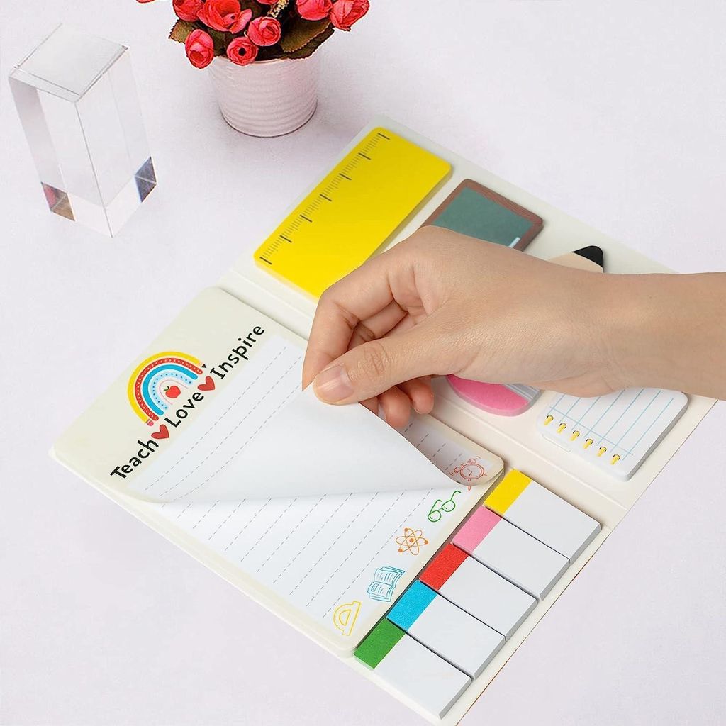 Allecto Plus - Set selbstklebende Notizen für Lehrer, Geschenkideen für Notizblöcke, selbstklebende Notizen