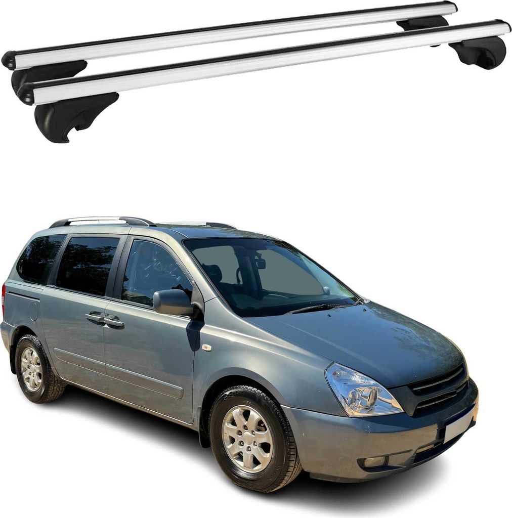 Dachträger Grundtäger für Kia Carnival 2005-2014 75kg Alu Silber 2 tlg