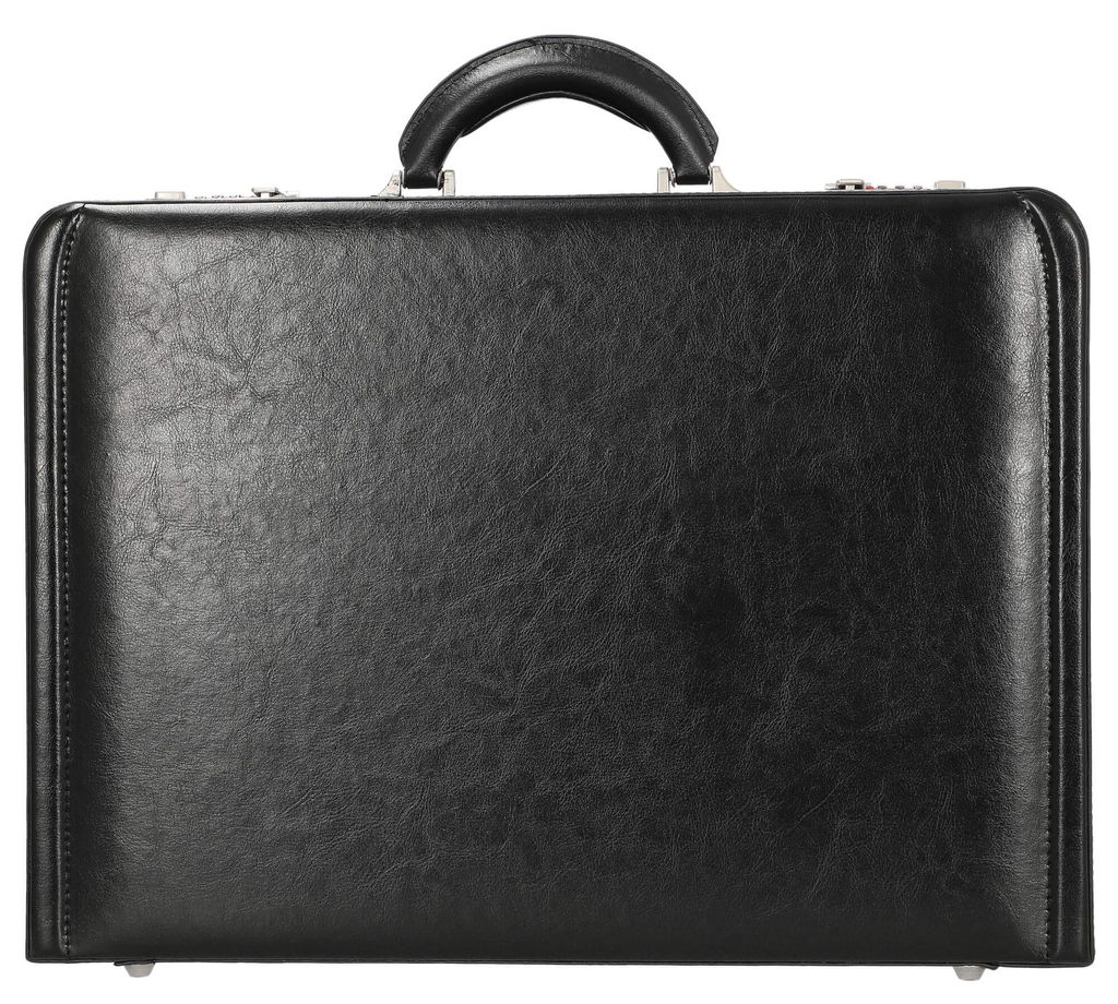 D & N Aktenkoffer  Leder Laptop Business Koffer Schwarz Produktbild 