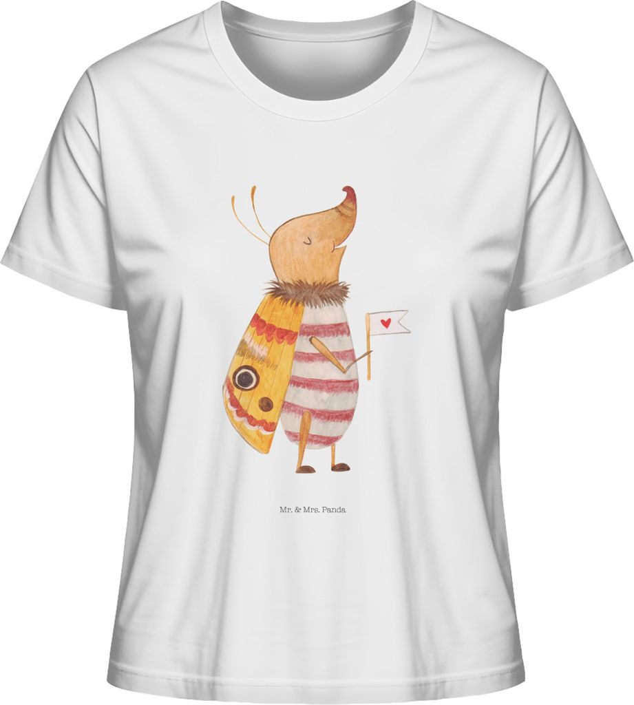 Mr. & Mrs. Panda Oberteil Damen Nachtfalter Fähnchen Größe S - Weiß - Geschenk, Käfer, Küche Deko, Shirt, Spruch Lustig, Lustige Sprüche, Ba...