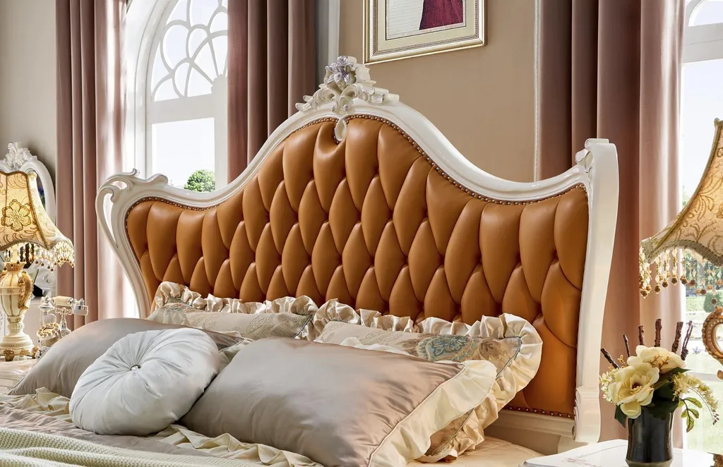 Panneau de lit éclairé BA-24 avec étagère murale bois pour chambre chic