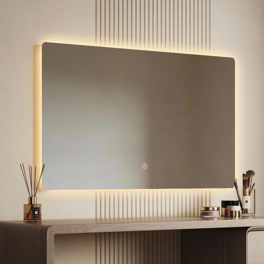 Espejo de baño LED EMKE, 100x60 cm, con iluminación, 3 Imagen del producto 