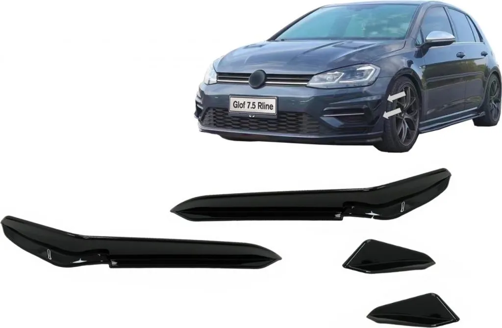 Extension de pare-chocs Golf 7.5 R Hayon 17-20 Noir Brillant Look R