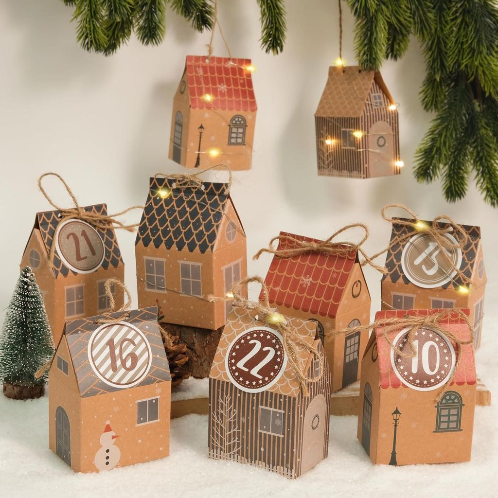 Adventskalender zum Befüllen, 24 kleine Geschenkboxen mit Produktbild 