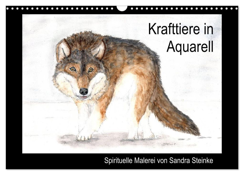 Krafttiere in Aquarell (Wandkalender 2027 DIN A3 quer), CALVENDO Monatskalender