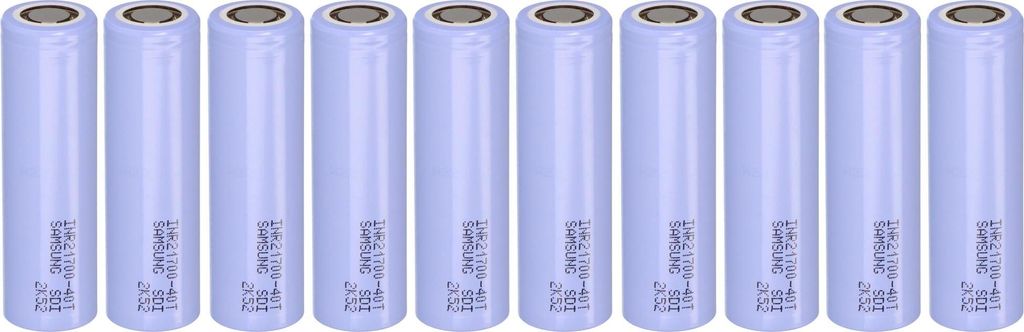 10er-Set Samsung INR21700-40T 3,6V 4000mAh 35A Li-Ion-Akku Produktbild 
