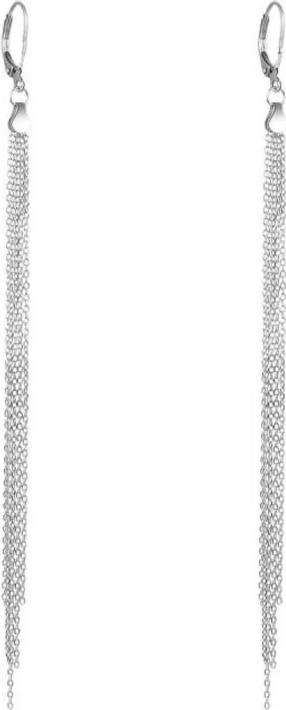 Boucles d'oreilles chaîne en argent pour soirée - Bijou de fête élégant