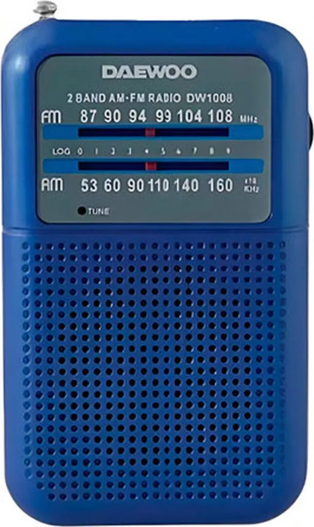 Radio Portatile Daewoo DW1008/Blu AM/FM Analogica Transistor Vintage