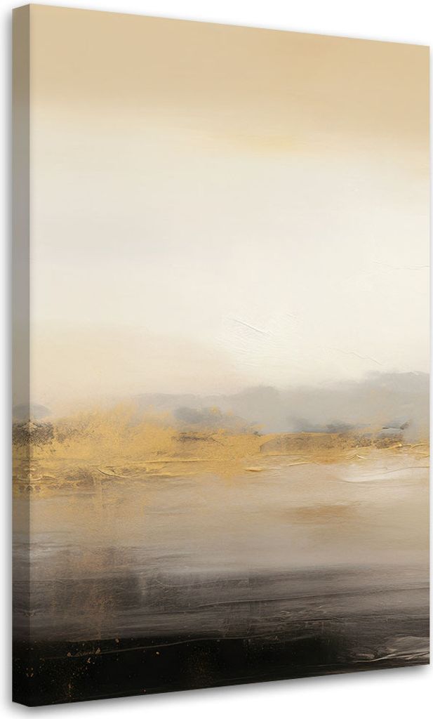 Leinwandbild Loft Textur Abstrakt Beige 40x60 Feeby Beige bild für die wand bereit zum aufhängen