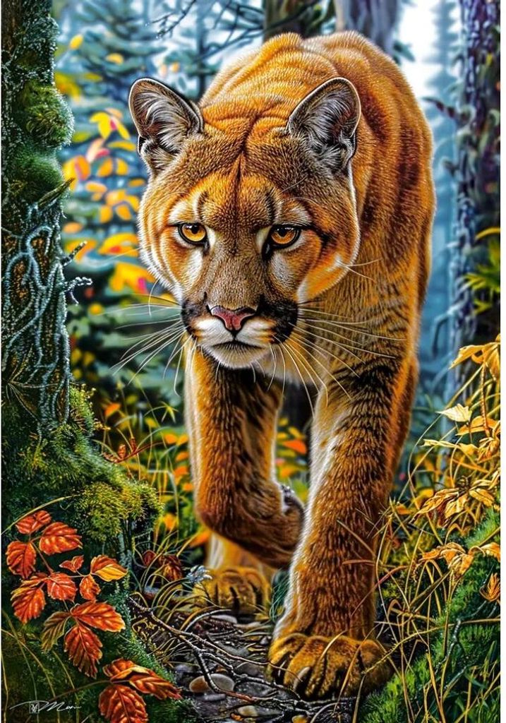 CASTORLAND Puzzle Puma americká v lese 1500 dílků