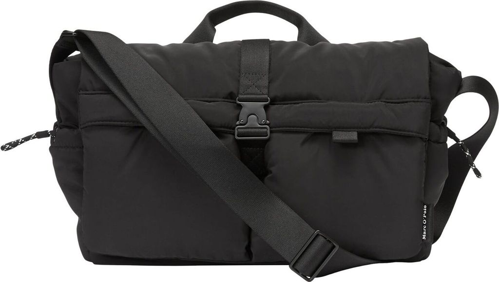 Marc O'Polo Businesstasche Umhängetasche mit Laptopfach Marten Crossbody Bag Black schwarz
