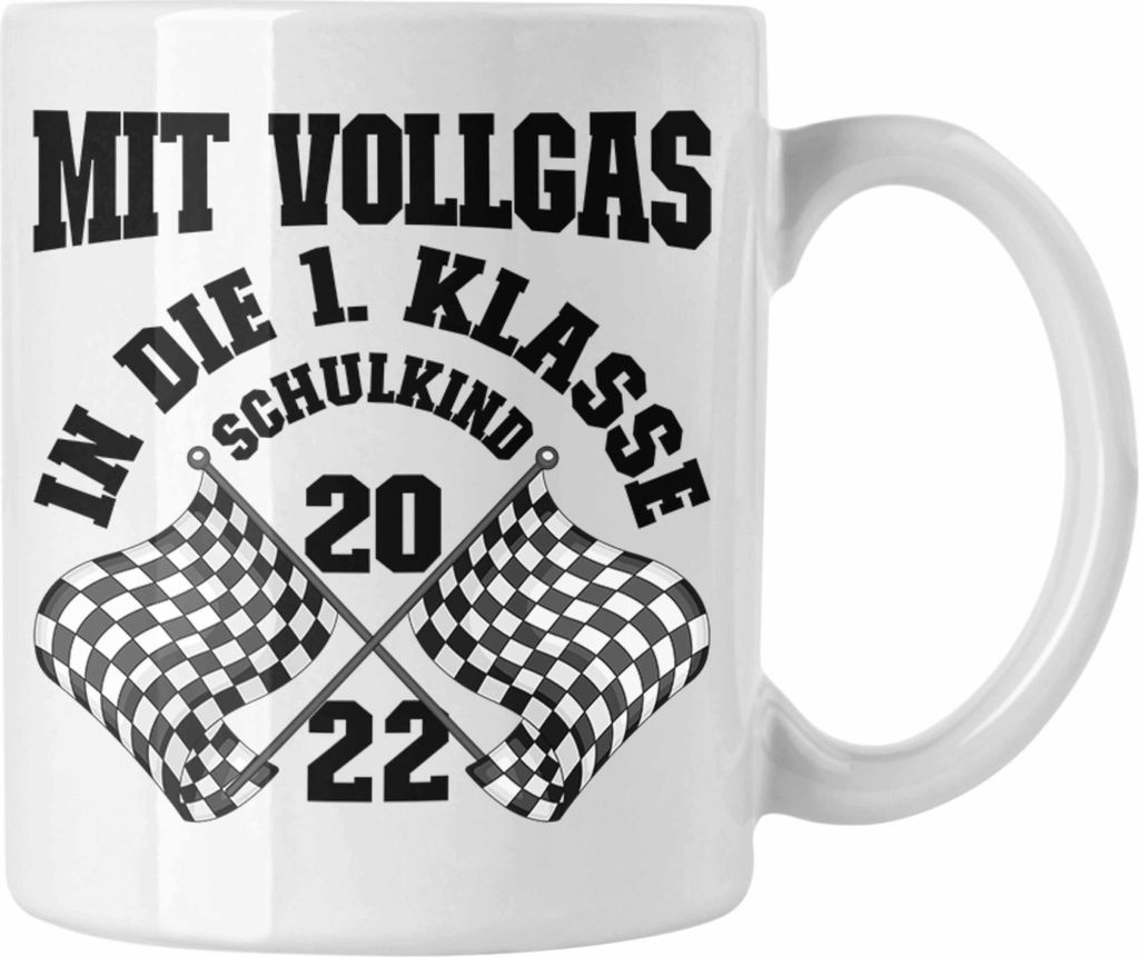 Trendation - Einschulung Junge Geschenk für Schultüte Füllung Tasse Schulstart 1. Schultag Schuleinführung Schulanfang Geschenkidee Schulkind 2...