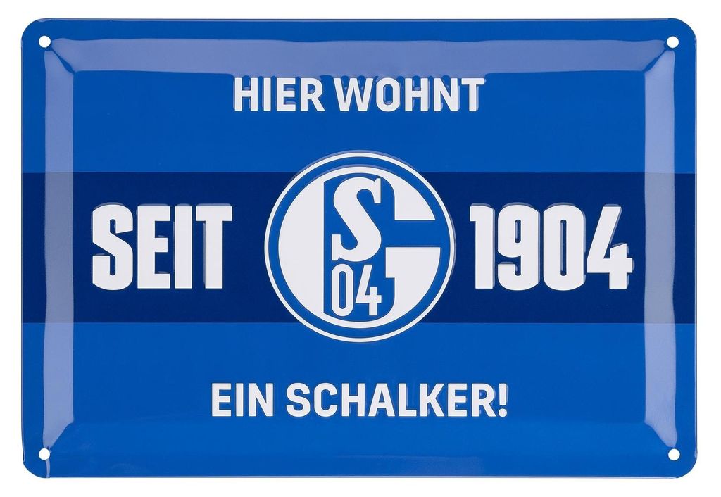 FC Schalke 04 S04 Blechschild Hier wohnt ein Schalker Produktbild 