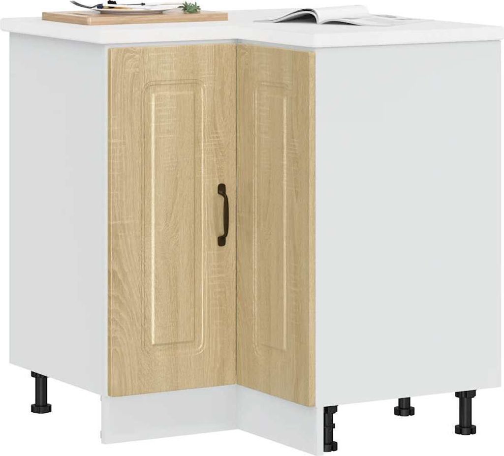 Küchen-Eckunterschrank Kalmar Sonoma-Eiche Holzwerkstoff