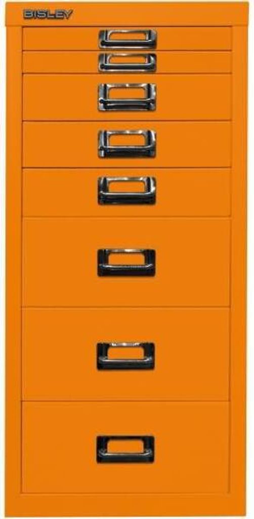 BISLEY MultiDrawer L298 Schubladenschrank orange 8 Schubladen 27,8 x 38,0 x 59,0 cm