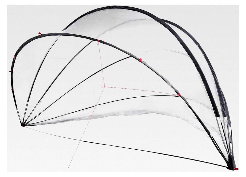 Faltbarer Pool-Dom für Außenpool - Transparentes PVC, 546 x 516 cm, geeignet für Sommer und Camping