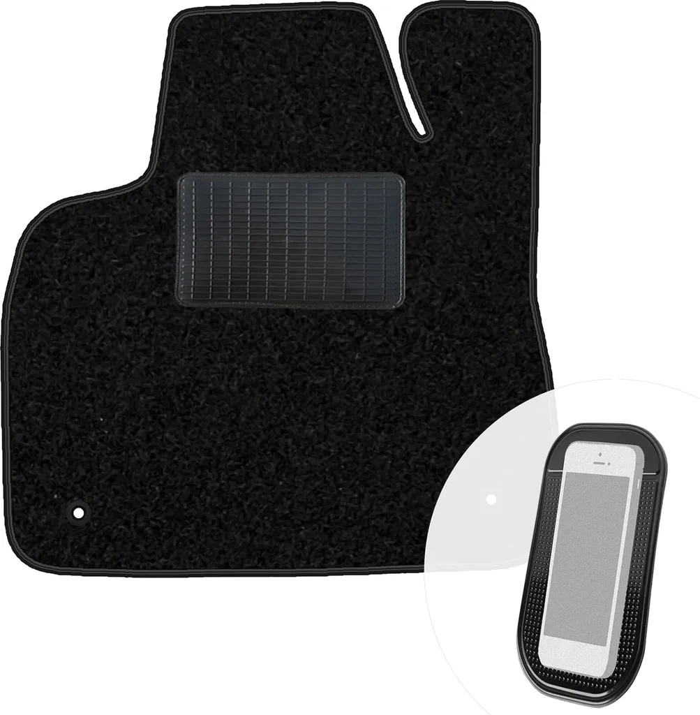 moto-MOLTICO tappetino conducente auto velours lato conducente tappetini auto nero tappetino conducente 1 pezzo adatto per Citroen DS5 2011-2015