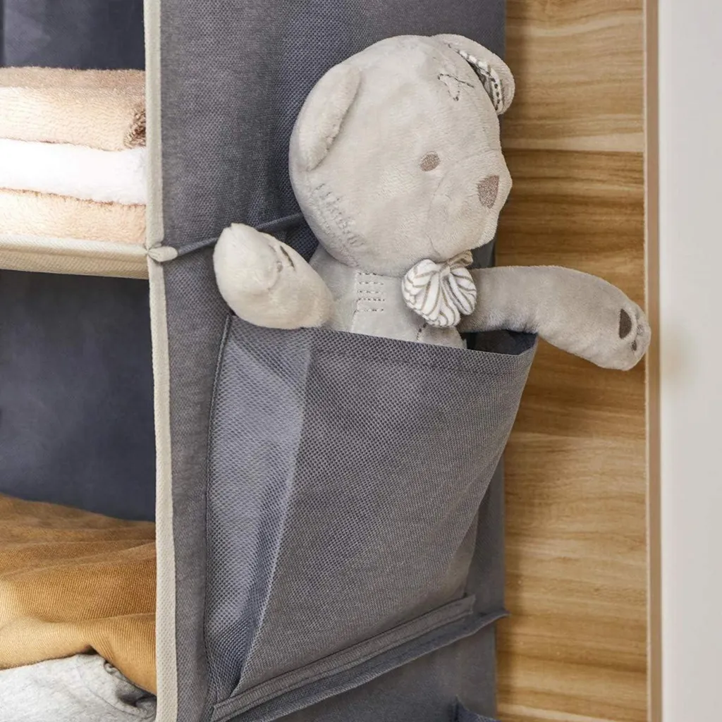 Rangement Suspendu 6 Compartiments Renforcé en MDF et Bambou Durable - 7