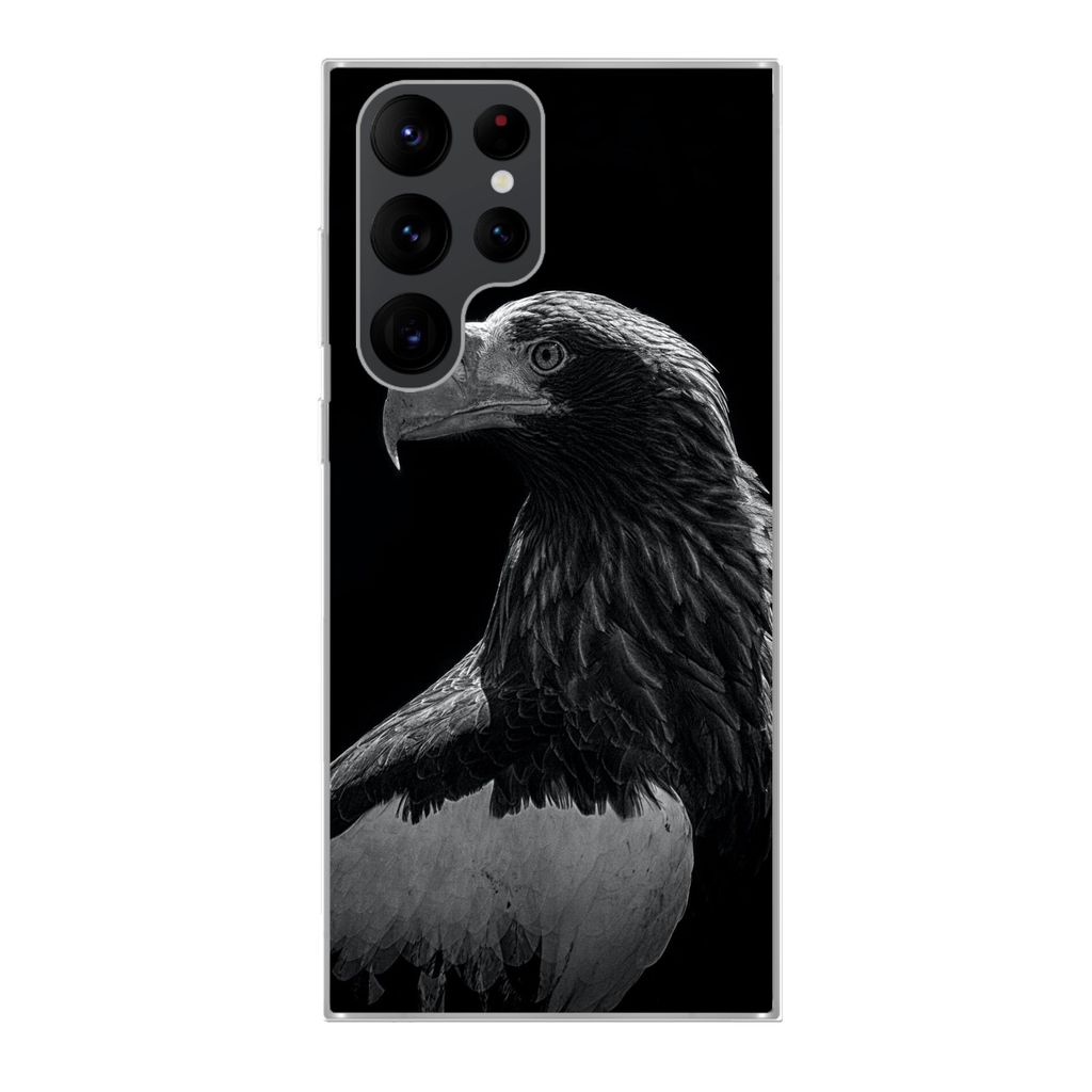 MuchoWow Handyhülle Schutzhülle Hülle für Samsung Galaxy S22 Ultra Adler - Nahaufnahme - Schnabel Silikon Softcase Handy Hülle - Abbildung