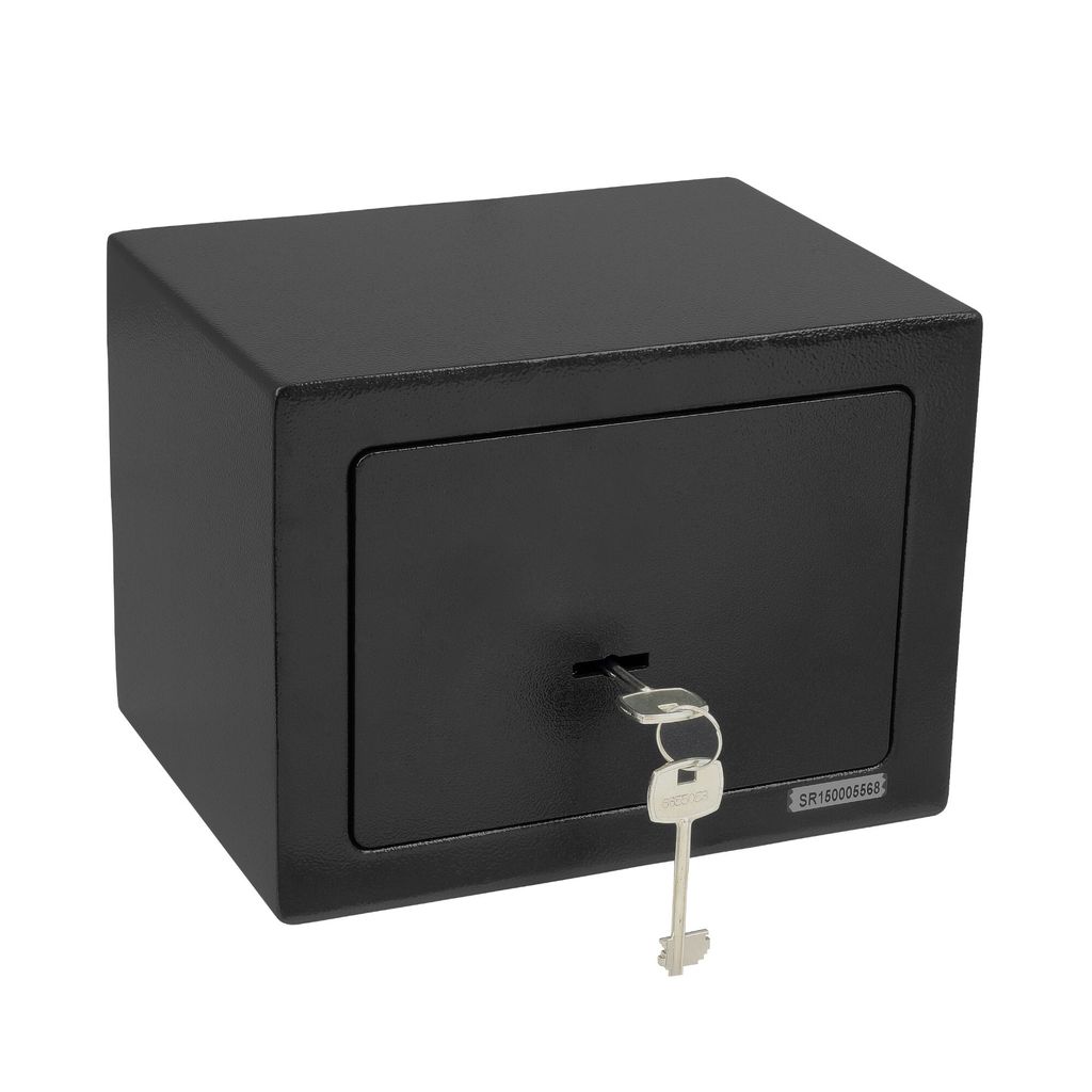 DOMINO Tresor Möbeltresor mit Schloss | Safe Geldschrank Boden-Wandtresor Wandsafe | Geldkassette Abschließbar | ink. 2 x Schlüssel | Stahl | Sc...