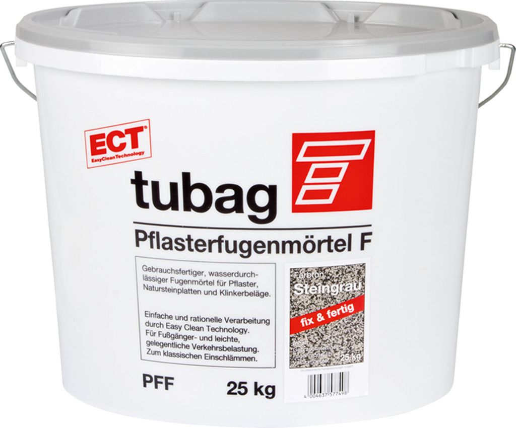 tubag Pflasterfugenmörtel PFF Steingrau 25kg Eimer Immagine del prodotto 