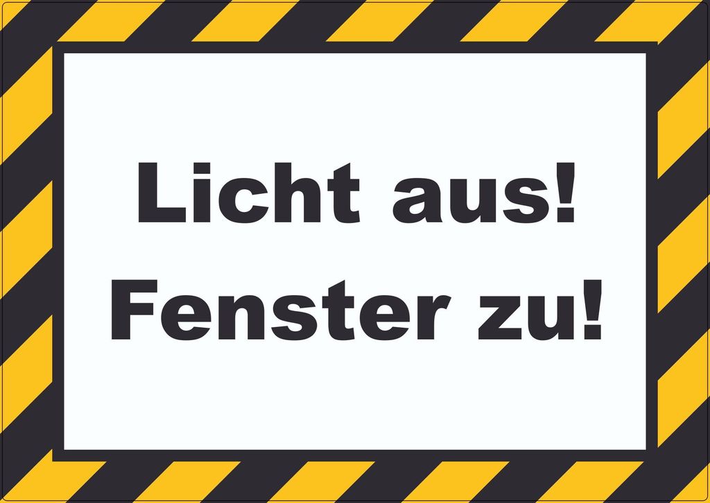 Licht aus Fenster zu Aufkleber A4 (210x297mm)