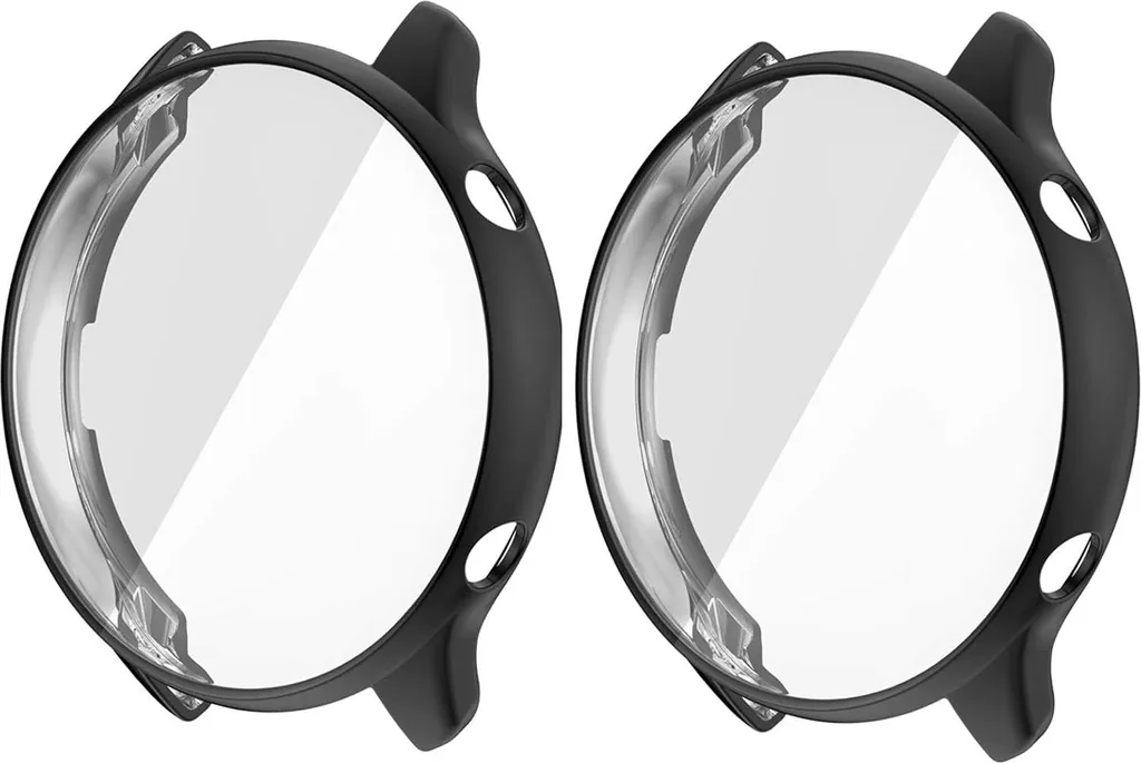 Set 2x Custodia Amazfit GTR 2 Nera | Protezione Schermo in Vetro 9H