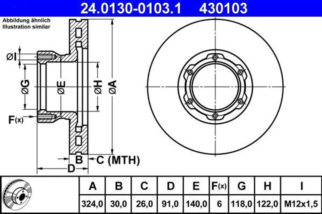 Disque de frein ATE 24.0130-0103.1 : fini les vibrations sur votre Vario