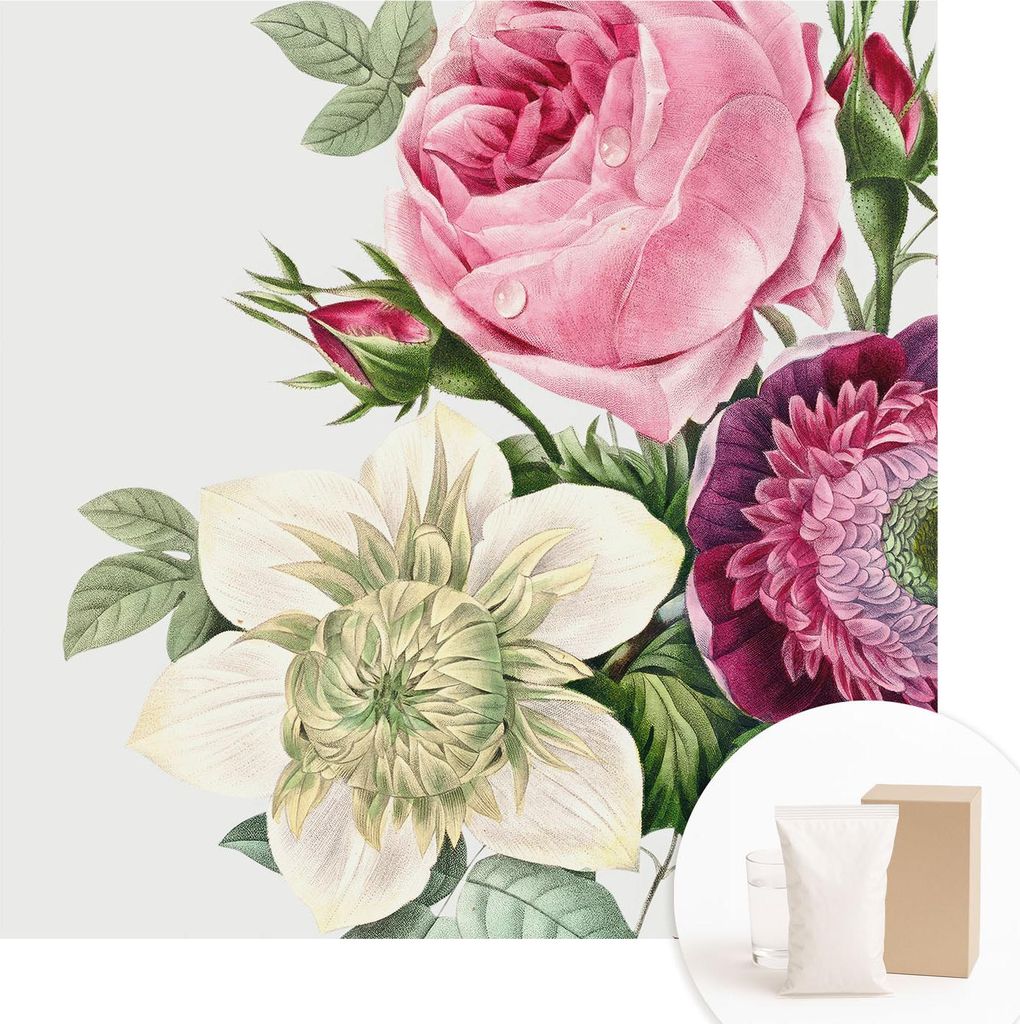 Fototapete - Wandbilder für Wohnzimmer - 250x250 cm - Dekorative Wandfolie - Modernes Design für Wanddekoration - Tapeten für Innenräume - Blum...