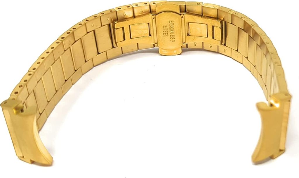 SYSTEM-S Armband 20 mm aus Metall für Samsung Galaxy Watch 4 Smartwatch in Gelb