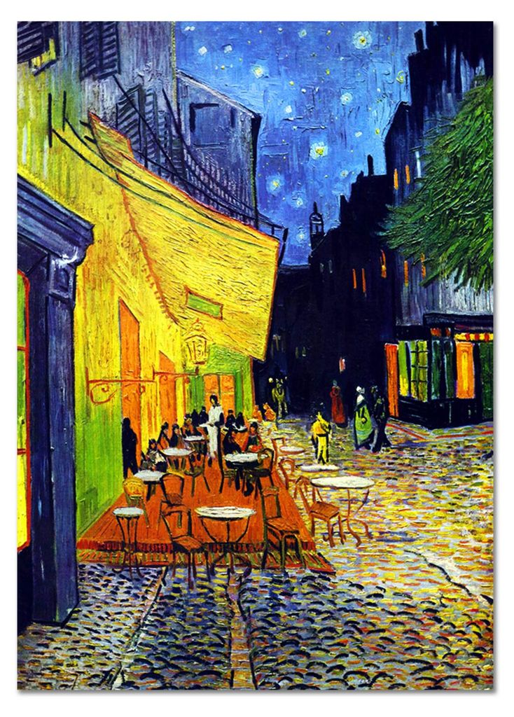 Giallobus - Terrasse eines Cafés in der Nacht - Vincent Van Gogh - 35L x 50W cm - Bild - Acrylglas