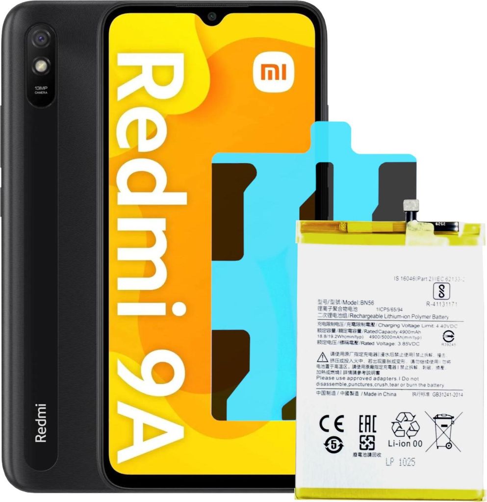 Akku für Xiaomi Redmi 9A / Xiaomi Poco M2 Pro / Redmi A1 BN56 4900 mAh