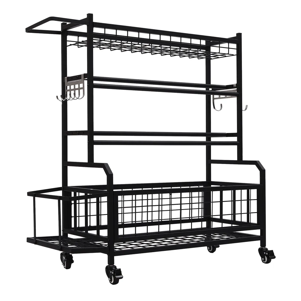Rack de rangement pour haltères 4 niveaux mobile charge max 136kg