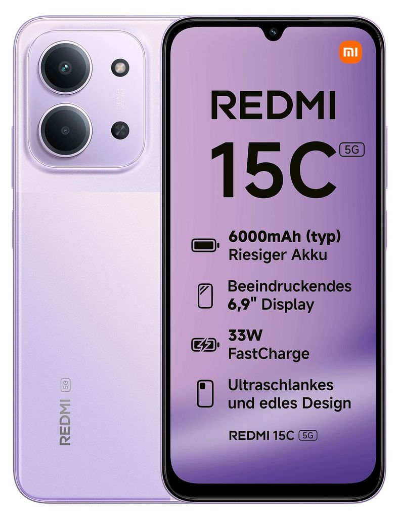 Xiaomi Redmi 15C 17,5 cm (6,9") 5G USB Type-C 4 GB 128 GB Zdjęcie produktu 