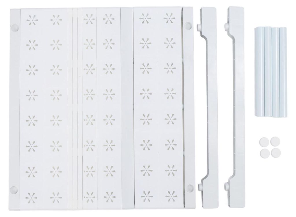 Kleiderschrank-Organizer, erweiterbares, vollflächiges, stanzfreies, platzsparendes Regal für Schrankschränke mit einer Länge von 27–38 cm