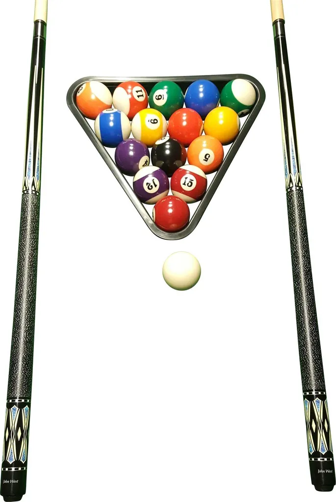 Set Billard John West JW-3 : 2 Queues Pro et Billes Haute Précision