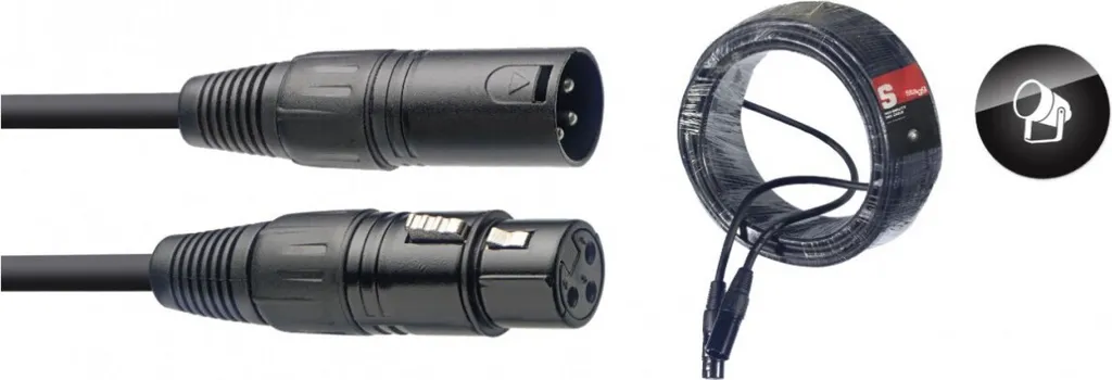 Câble de Liaison DMX 3 Broches de 20 Mètres Stagg SDX20 Noir Souple - 2