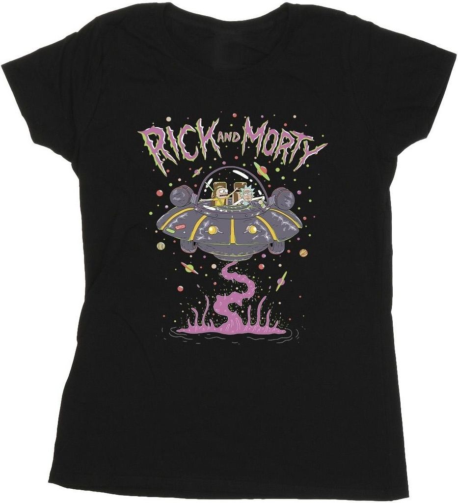 Rick And Morty - T-Shirt für Damen BI37990 (XL) (Schwarz)