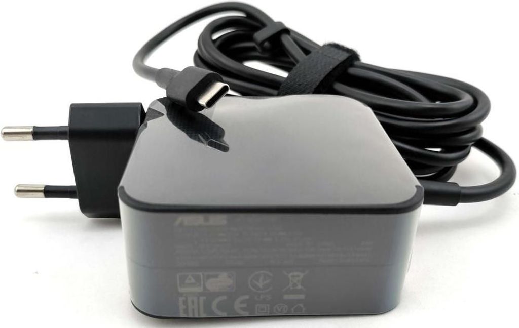 ASUS voedingsadapter, 65W, 20V, 3,25A, USB-C, EU-stekker Productafbeelding 
