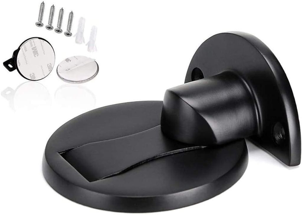 Magnetischer Türstopper, gebürstetes Satin-Nickel; magnetischer Türstopper, unsichtbarer Metall-Türverschluss mit Klebestreifen; strapazierfäh...