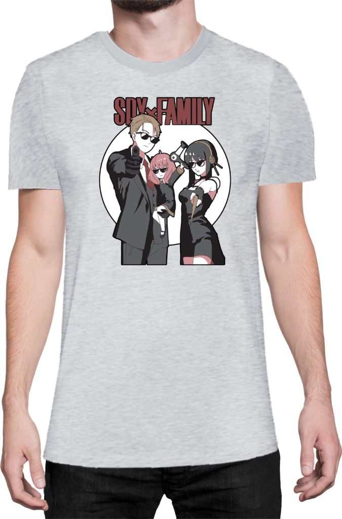 Herren T-Shirt Japan Anime Manga Family X Spy, Man 3XL / Grau